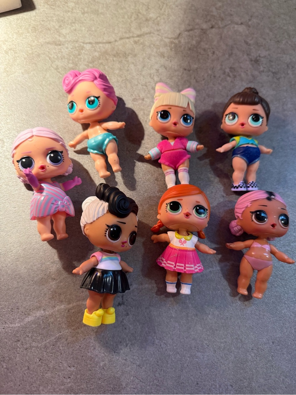 L.O.L. Surprise! Mini Doll Set with Pink, Blue, Purple, Orange & Yellow Accents